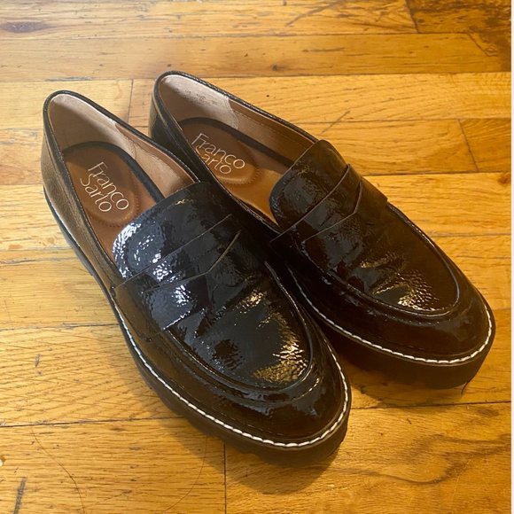 Black Platform Penny Loafers - Picture 6 of 6